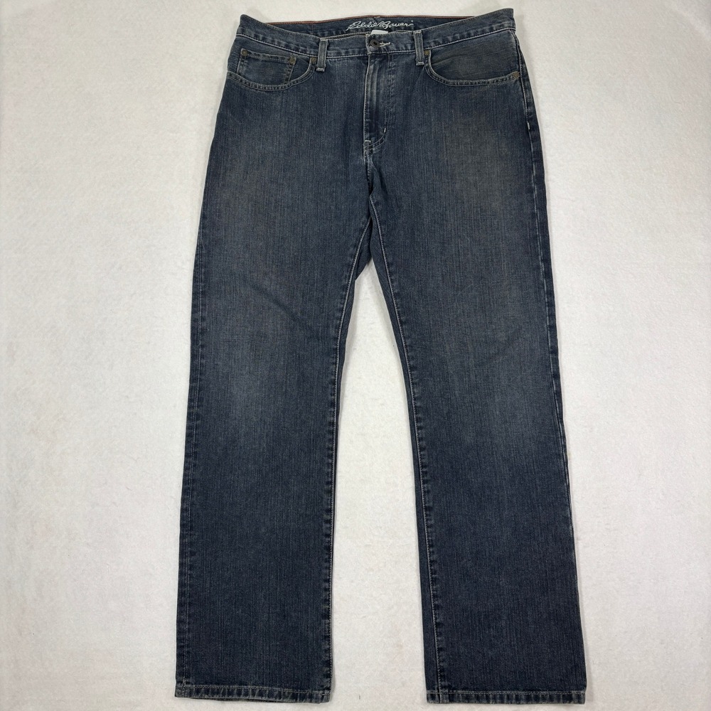Eddie Bauer Straight Leg Jeans Mens‎ 35x32 Cotton Rugged Casual
